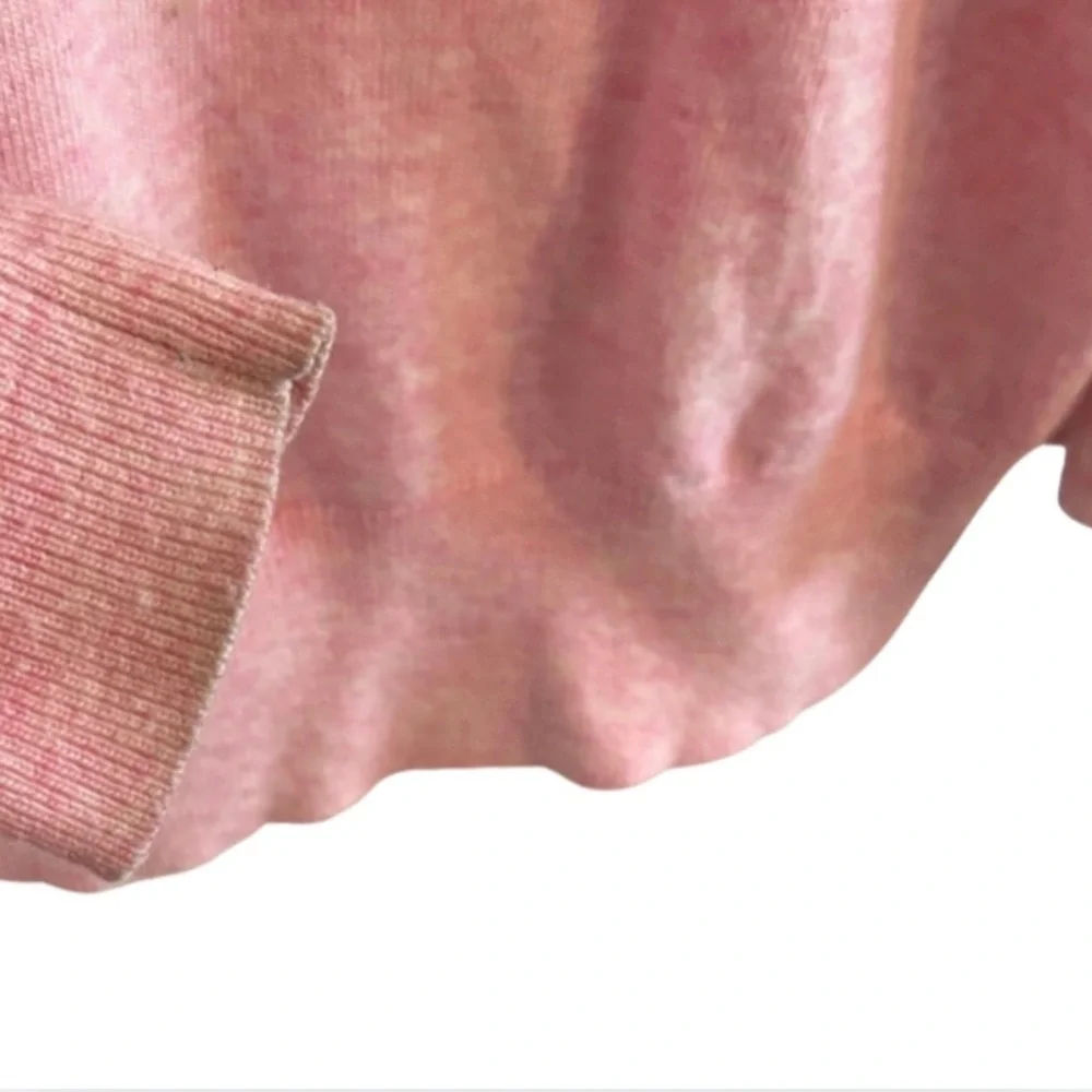 J.Crew Ruffle Sleeve Sweater — Pink, Size Small